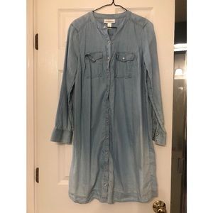 Maternity denim dress